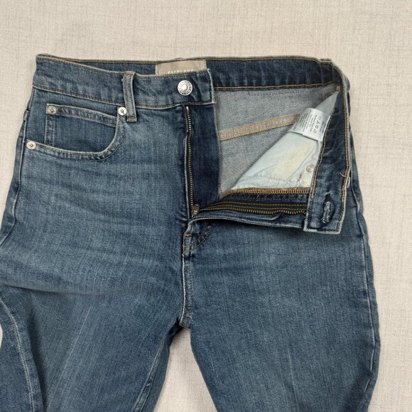 Everlane The Way High Jean Straight Leg Medium Wash Organic Cotton Denim Size 26 - Picture 4 of 13